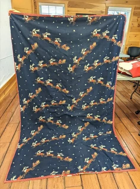 4 Dad's Santa Quilt Blanket