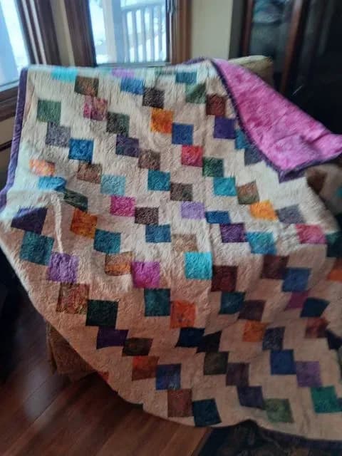 First Scrap Batik Quilt