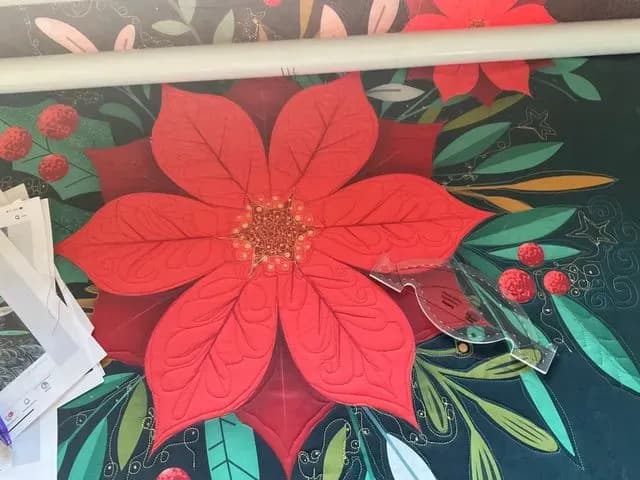 WIP: Merry Christmas Long arm Panel
