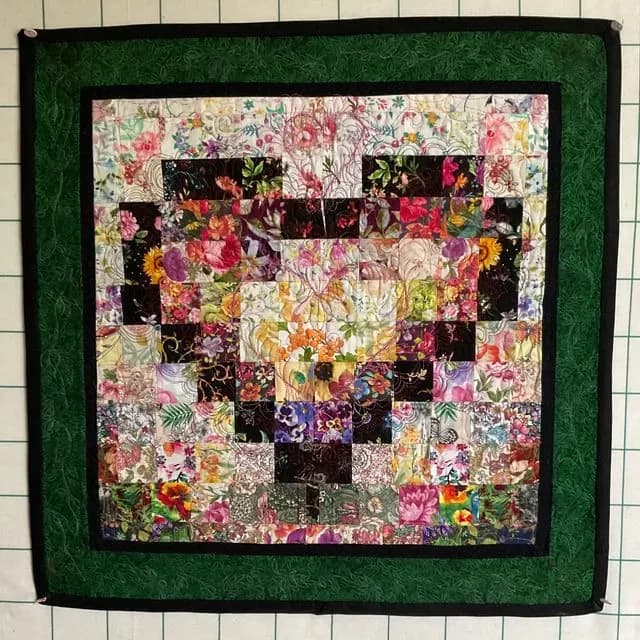 Heart In Bloom- Stainglass Wall Hanging