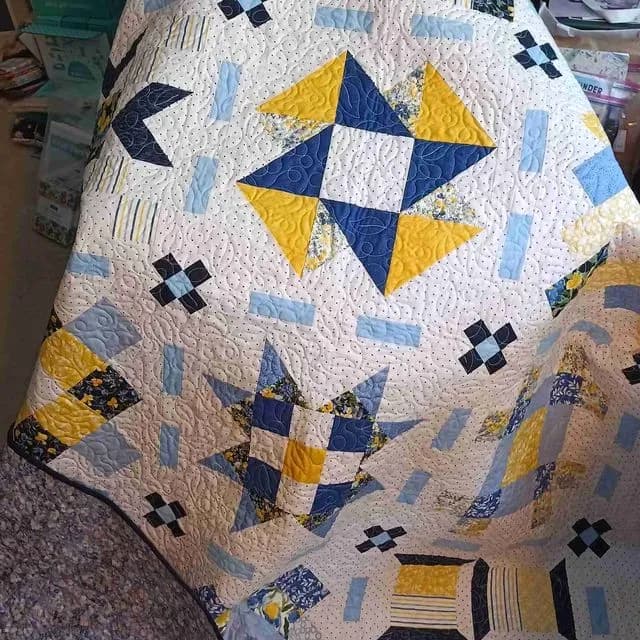 Blue and Yellow Sew Along