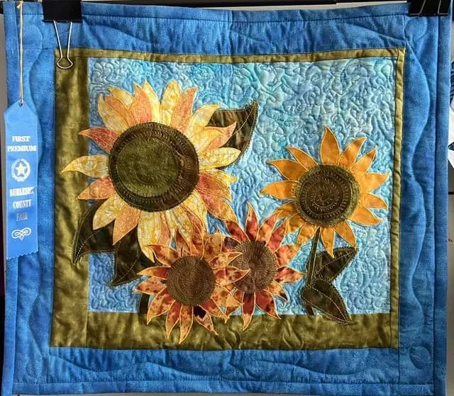 Sunflower Appliqué Wall Hanging