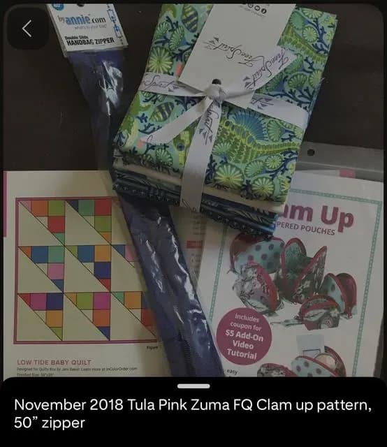 Clam Up - Zuma/Tula Pink Quilty Box November 2018