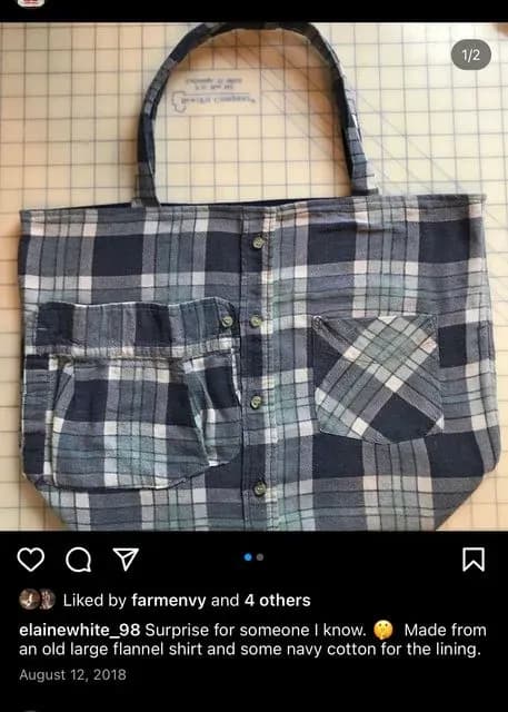 Flannel Shirt Bag