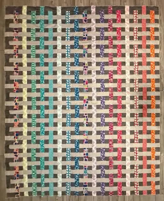 Rainbow Weave - Quilty Box Project January 2019