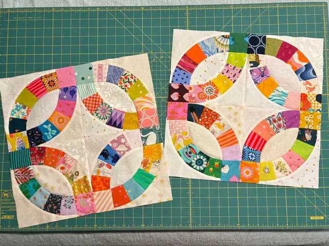 Double Wedding Ring Bee Blocks