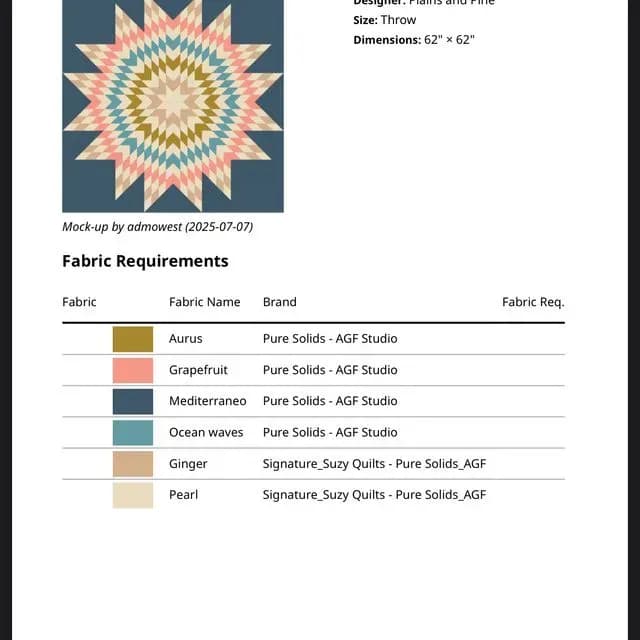 My Color Palette Star