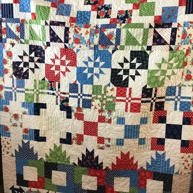 Disappearing Block Row Quilt