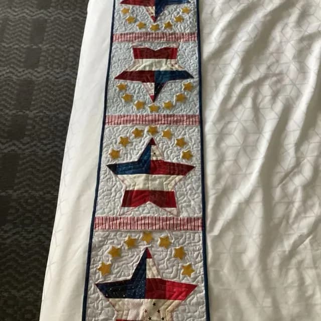 Patchwork Patriotic Table Runner