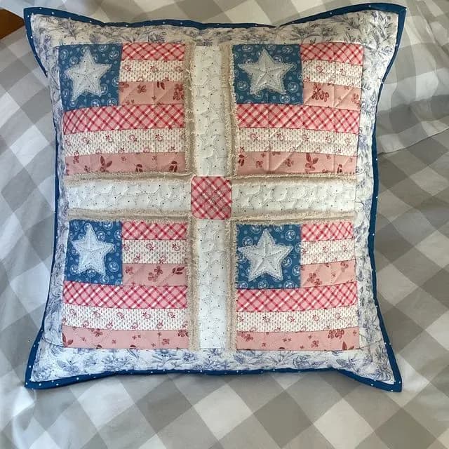 Flag Block Pillow