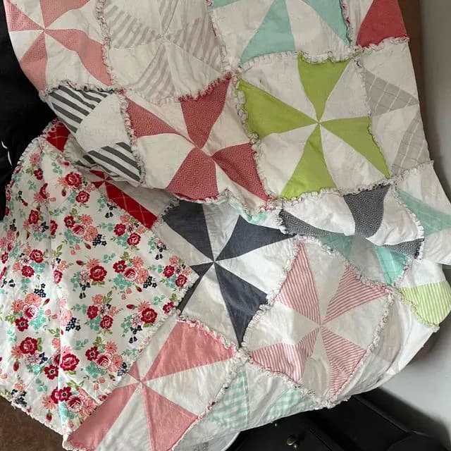Pieced Rag Quilt