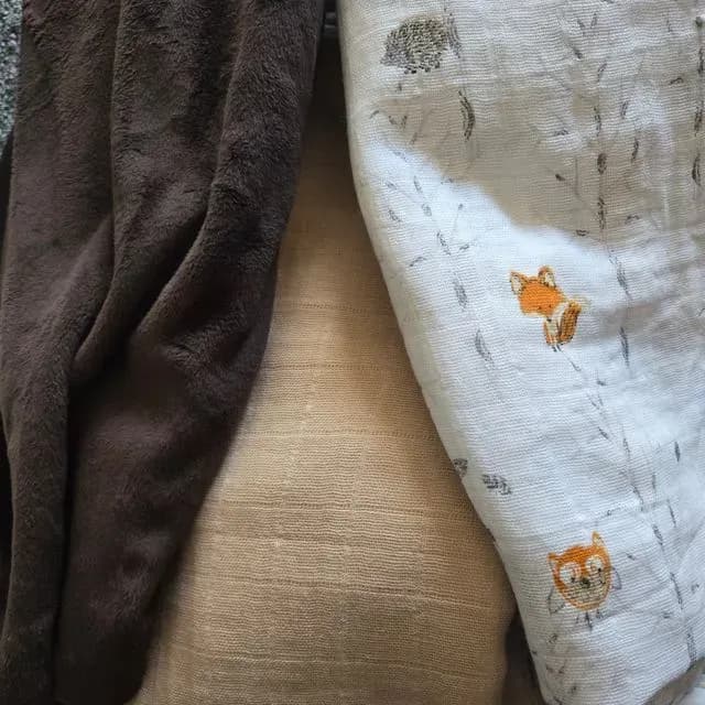 gauze and minky baby blanket