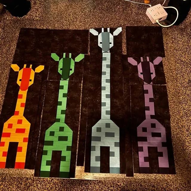 Giraffes In A Row