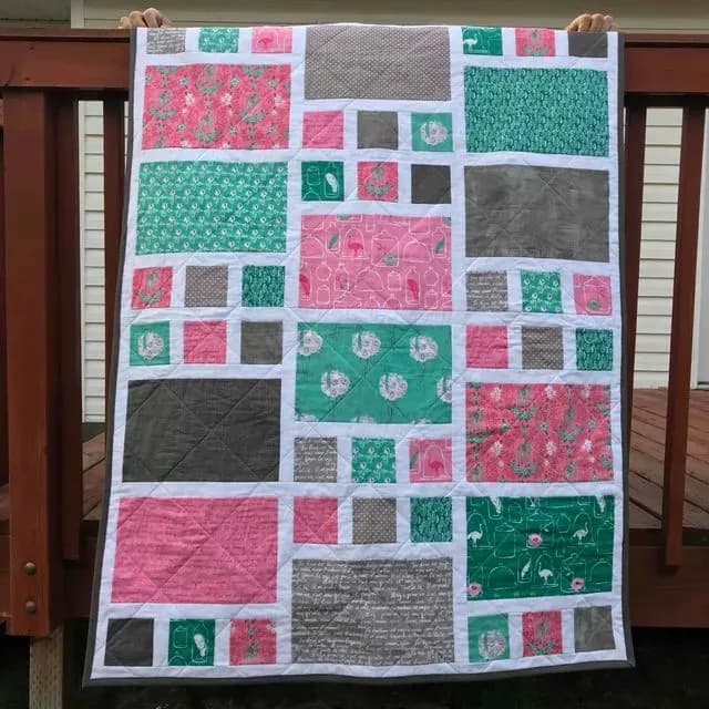 Pink And Teal Quilt