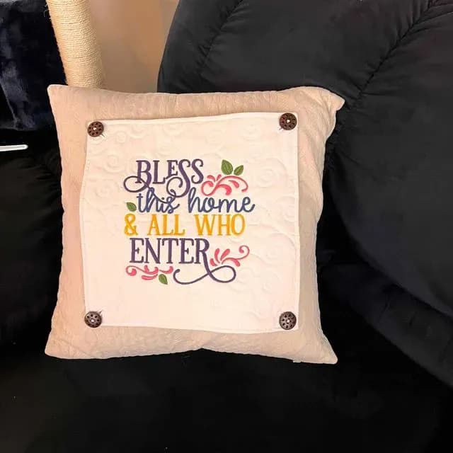 Bless This Home Pillow Panel