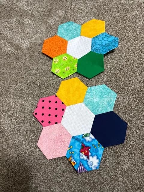 Scrappy Hexie Quilt