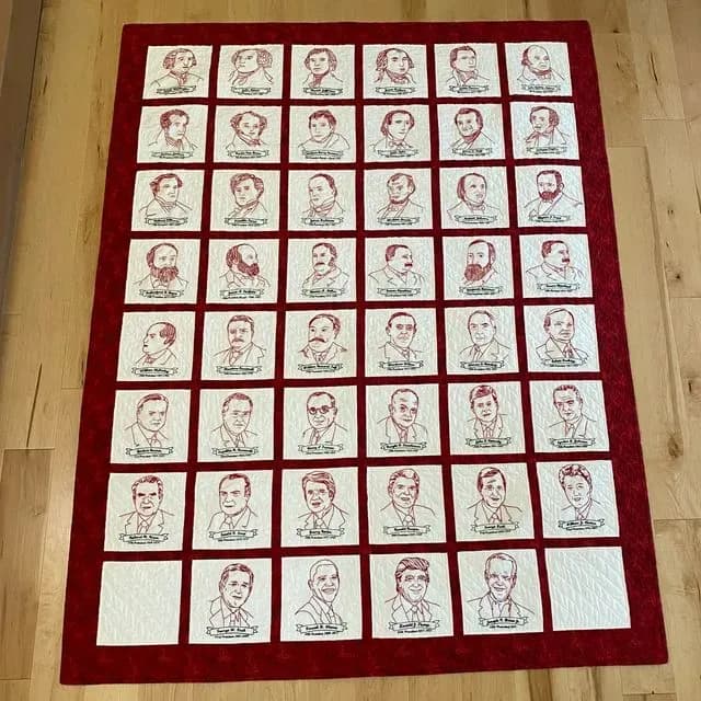 Presidential Redwork