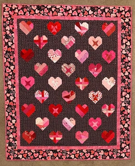 Valentine Hearts Quilt