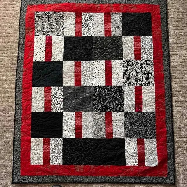 Red, White, Black & Grey Scraps