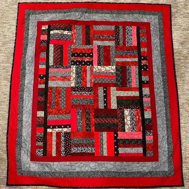 Red, White, Black & Grey Scraps