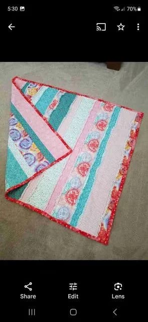 Different Style Rag Quilt, Strips Not Squares