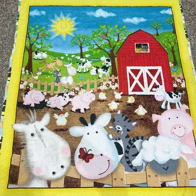 Whole Cloth Baby Quilt