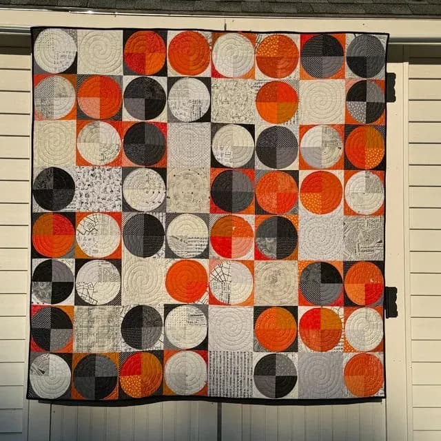 Orange & Black #9 - Leftover Circles
