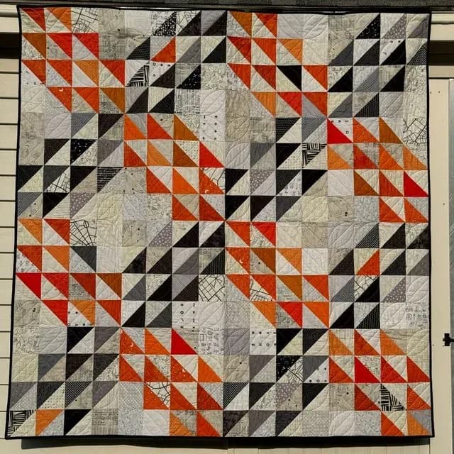 Orange & Black #5 - Ocean Waves X’s