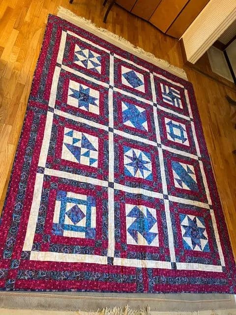 Fusia And Blue Sampler
