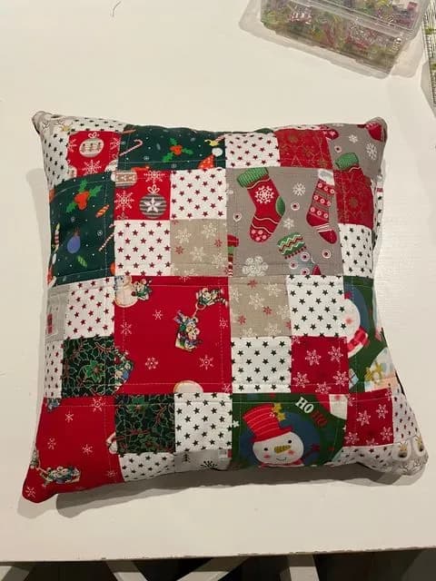 Kerst Kussen Eerste Quilt