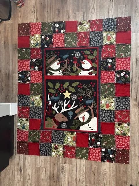 Snowman Rag quilt
