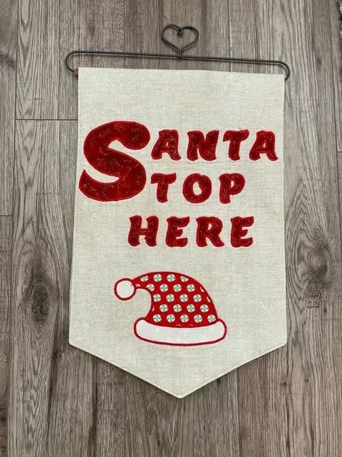 Santa Stop Here Sign