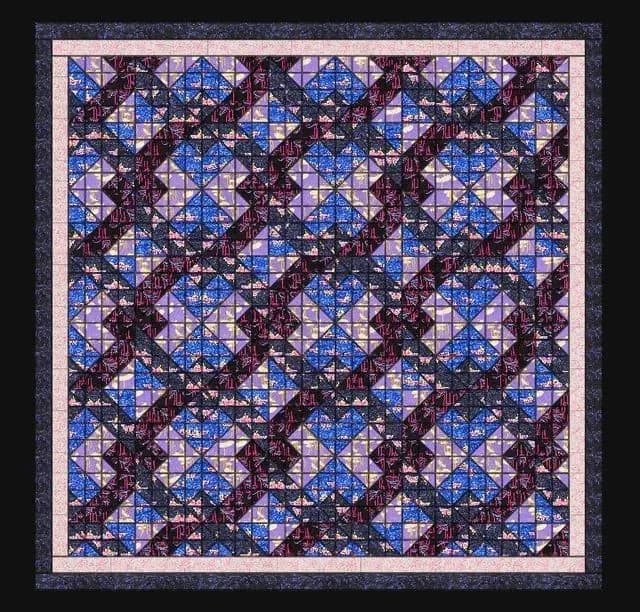 Dark Garden Jelly Roll Quilt