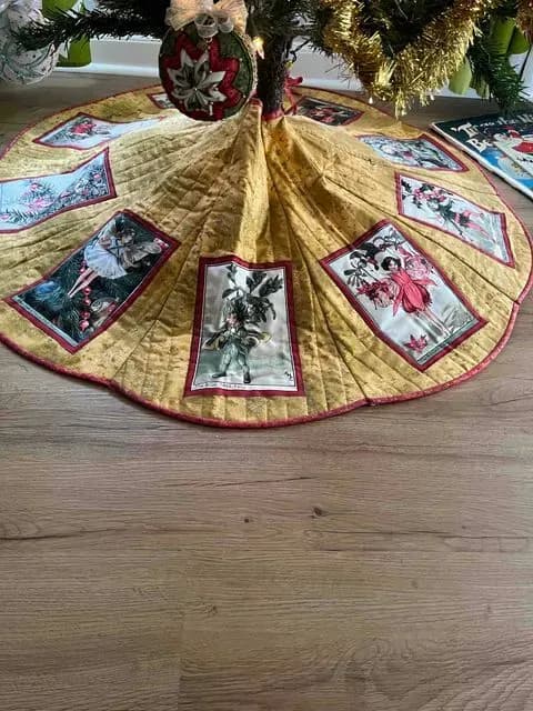 Flower Fairy Christmas Tree Skirt