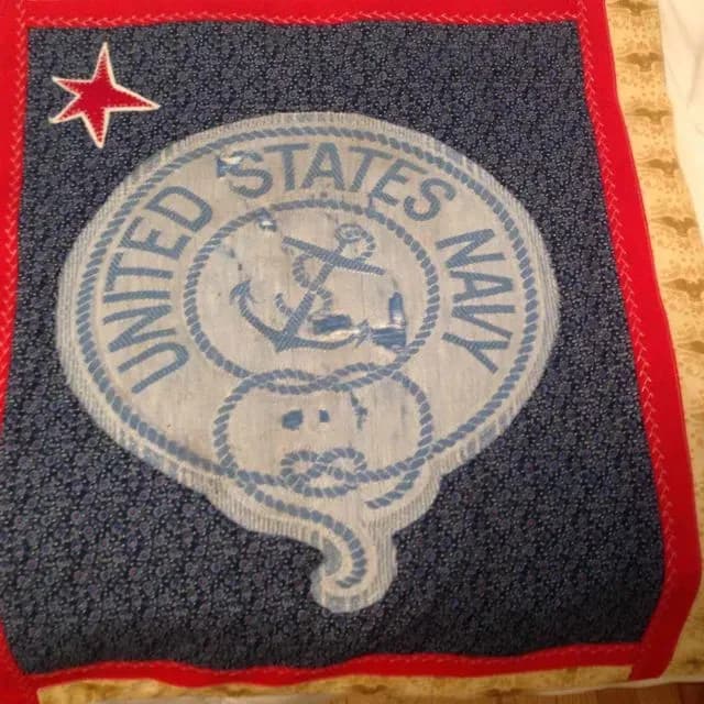 WWII Navy Blanket Wall Hanging