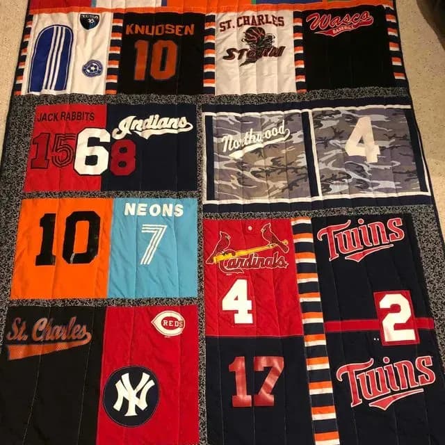 Sports Teams Memory T-shirt Quilt