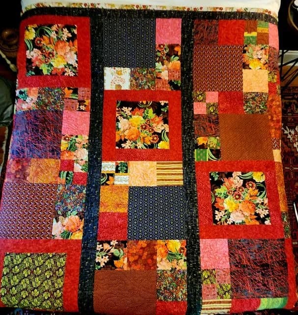 French Lady Quilt, Red