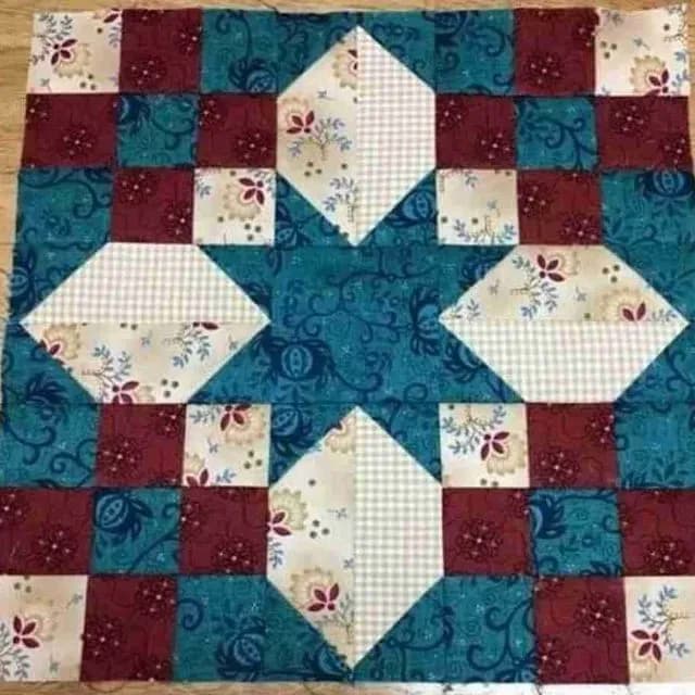 Star Sashed 9 Patch Block