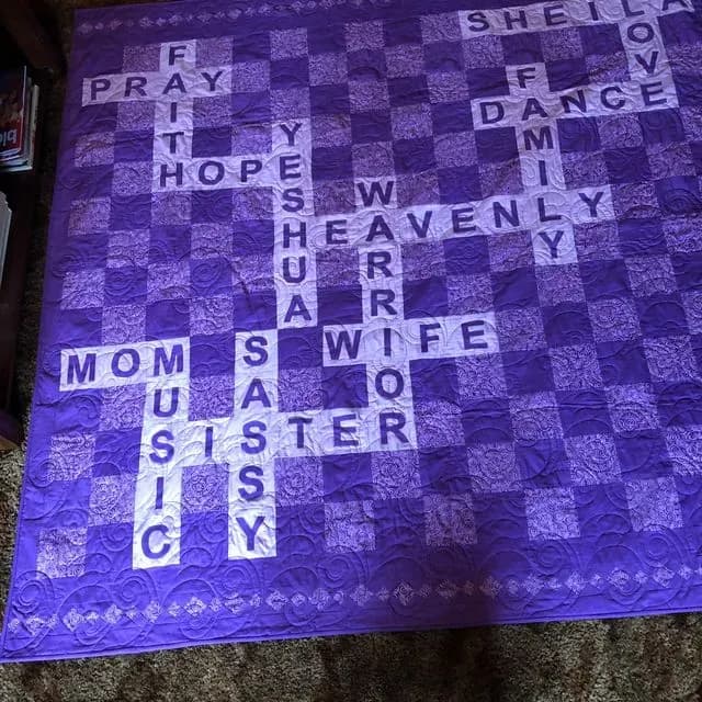 Scrabble In Purple