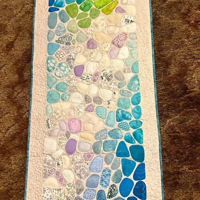 Sea Glass Table Runner - Tiffany