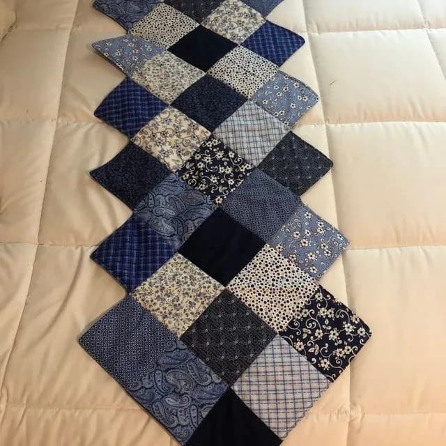 Blue Table Runner