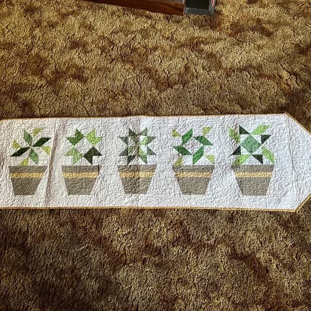 Succulents Table Runner