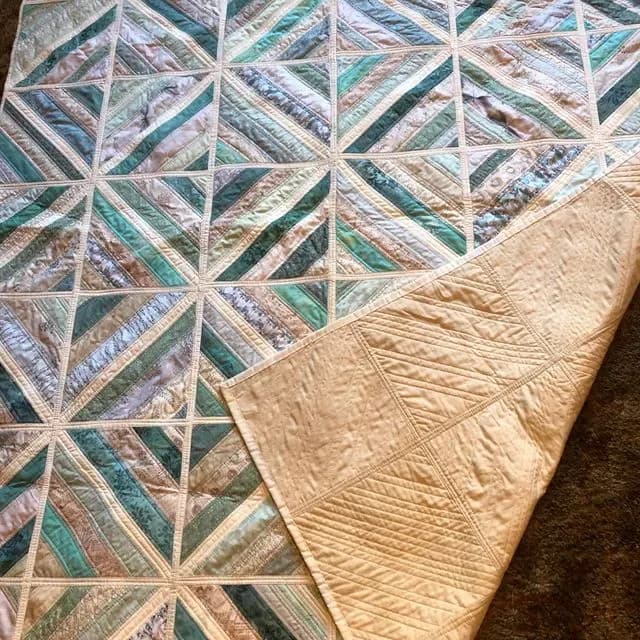 String Quilt - Sage And Off white