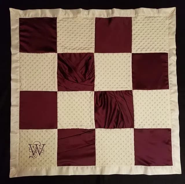 Baby Quilt Made From Bridesmaid Dress