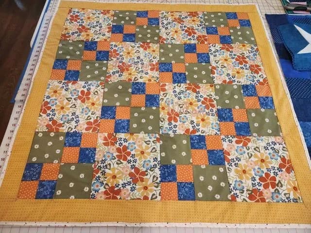 Diagonal Patchwork Baby Quilt