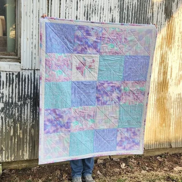 Pastel Heart Baby Quilt