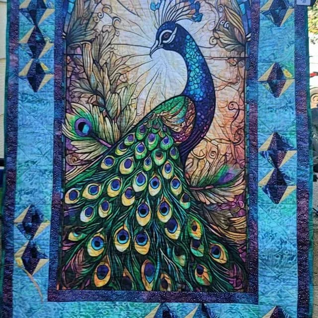 Diwali Peacock Quilt