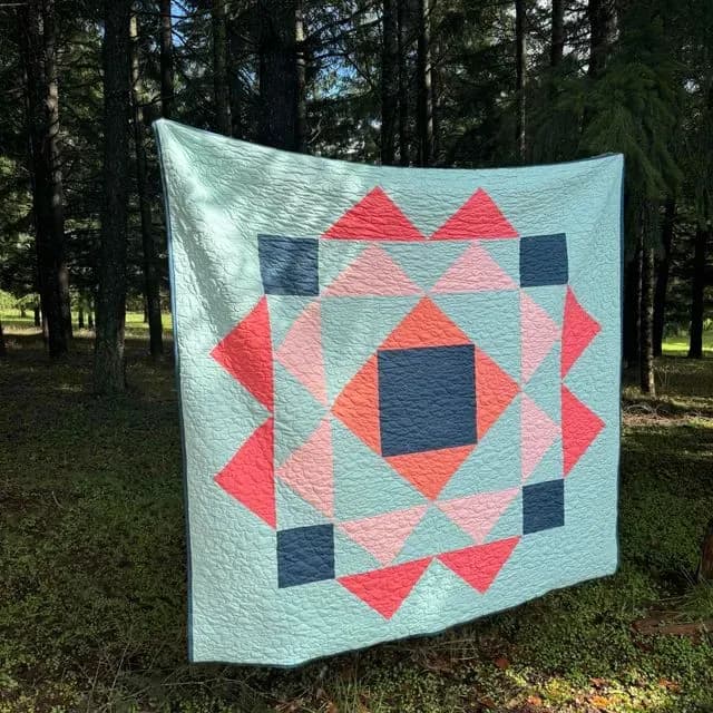 Pink & Blue Paradigm Quilt