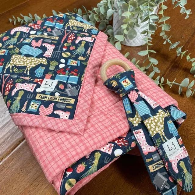 Farm Girl Whole Cloth Quilt & Teether