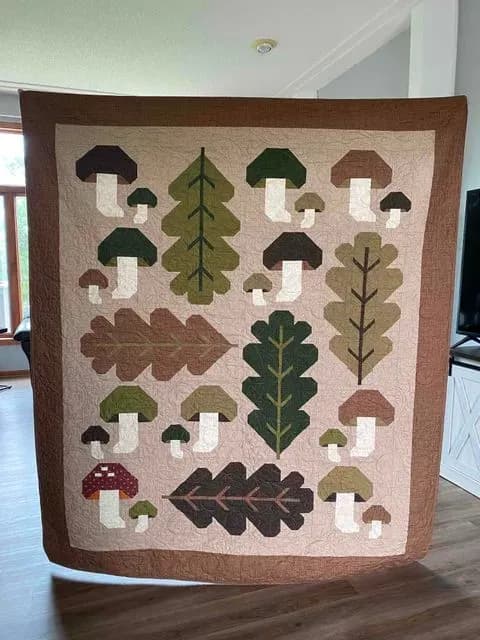 Fungi Quilt For My Fun Guy